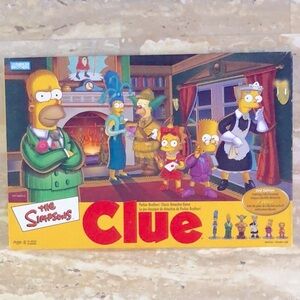 Vintage 2002 The Simpsons Clue Board Game 2nd Edition Complete.